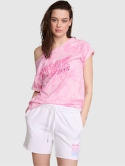 Victoria's Secret Pink White Ombre Fleece Shorts - Image 2 of 3