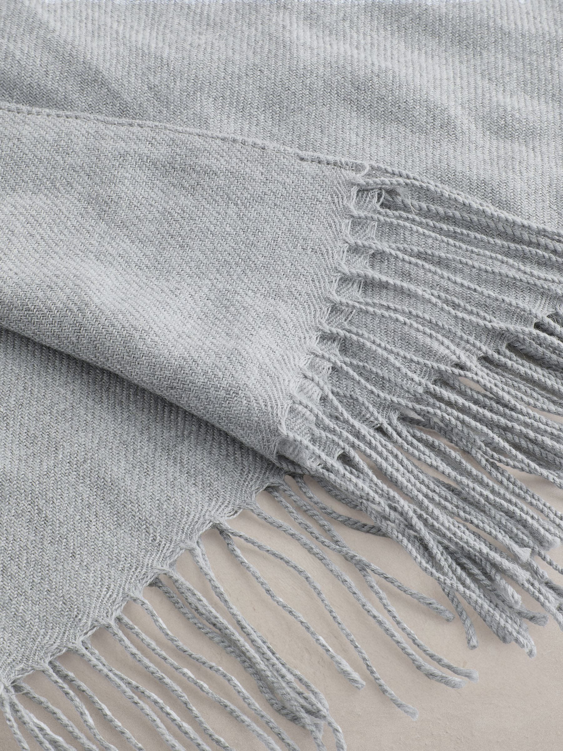 Buy Grey Premium Made in Italy Twill Midweight Shawl Scarf from