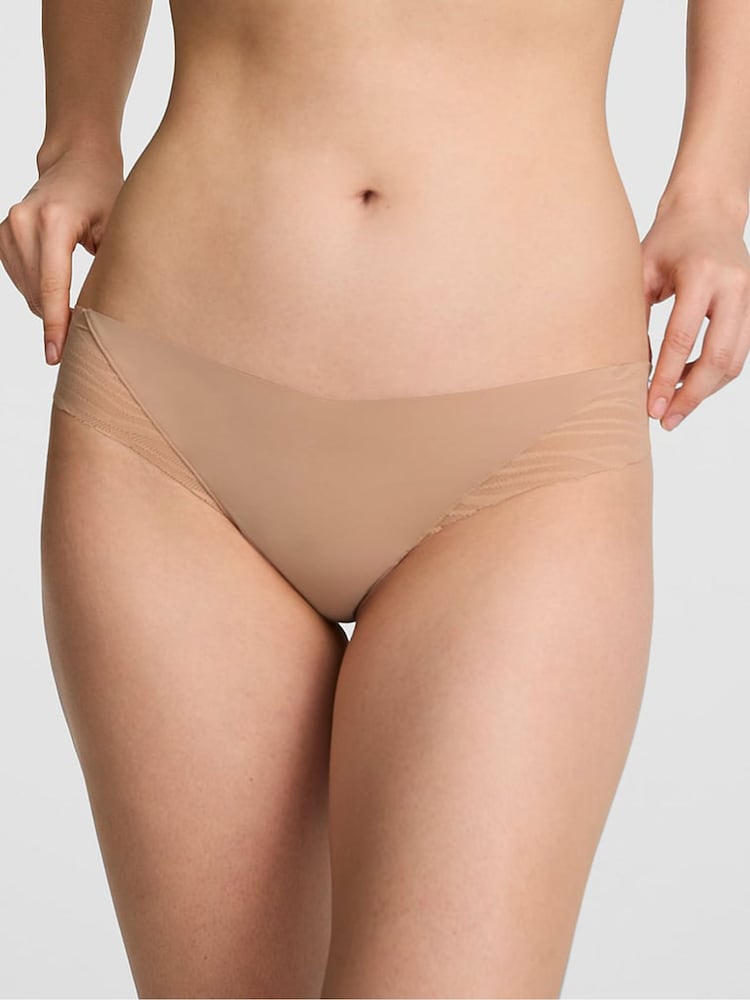 Victoria's Secret Pink Praline Nude Thong Zebra Lace Knickers - Image 1 of 2 Victoria's Secret Pink Praline Nude Thong Zebra Lace Knickers - Image 1 of 2