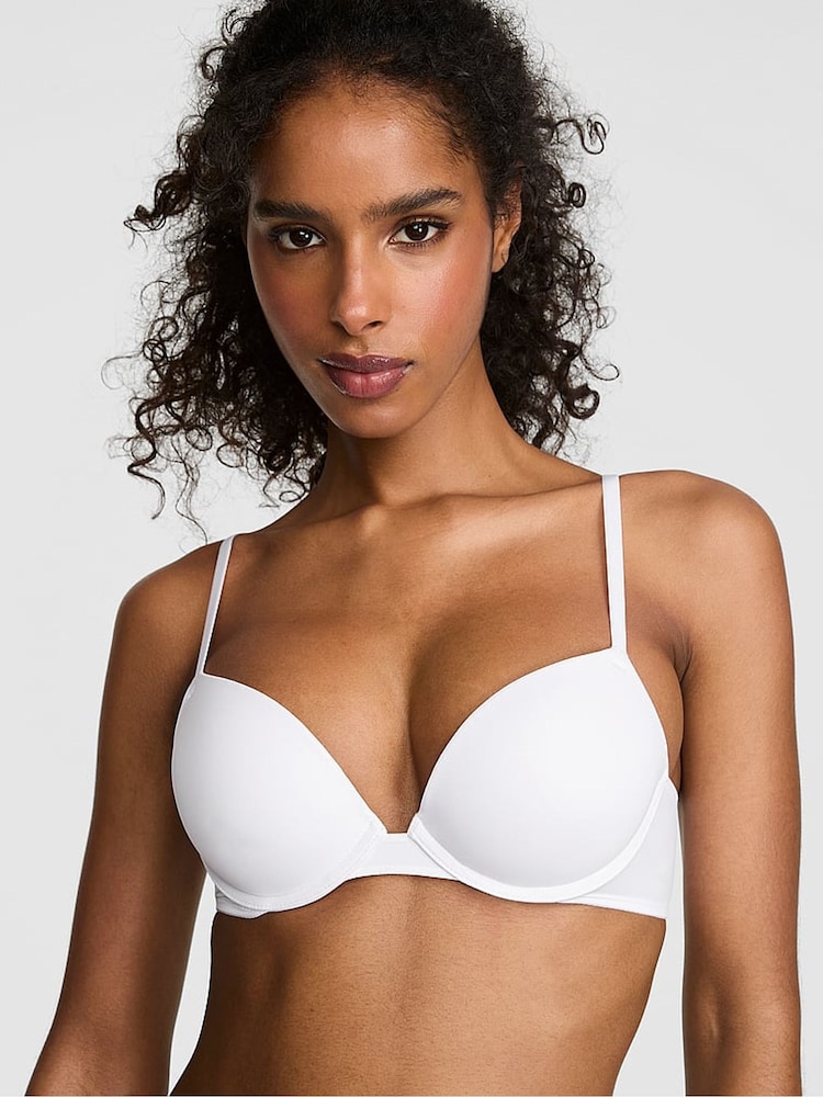 Victoria's Secret Pink White Super Push Up Bra - Image 1 of 2
