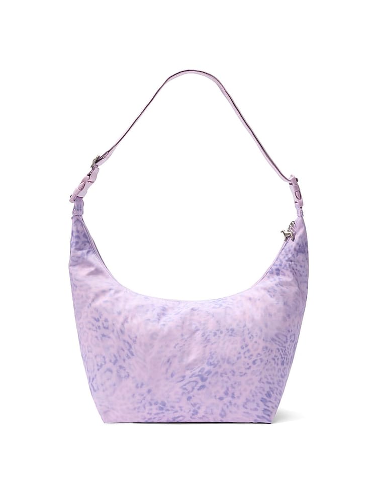 Victoria's Secret Pink Purple Leopard Hobo Bag - Image 4 of 4 Victoria's Secret Pink Purple Leopard Hobo Bag - Image 4 of 4