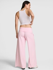 Victoria's Secret Pink Pink Stripe Foldover Wide leg Trousers - Image 2 of 3