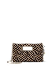 Victoria's Secret Black Zebra Straw Clutch Bag - Image 2 of 4