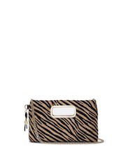Victoria's Secret Black Zebra Straw Clutch Bag - Image 3 of 4