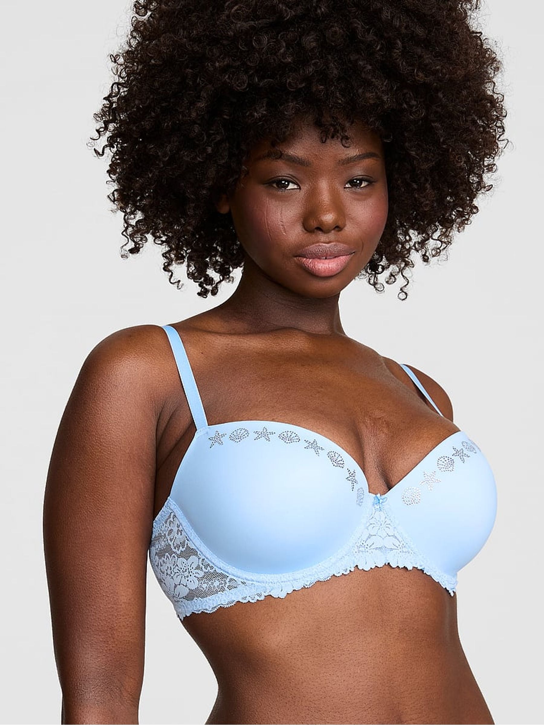 Victoria's Secret PINK Blue Dancer Starfish Diamante Bra