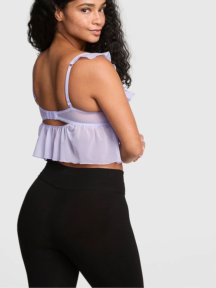 Victoria's Secret Pink Sweet Lavender Purple Mesh Bra Top - Image 2 of 2 Victoria's Secret Pink Sweet Lavender Purple Mesh Bra Top - Image 2 of 2