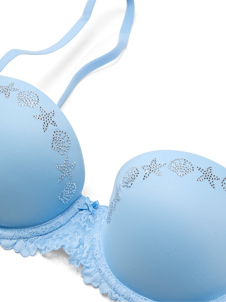 Victoria's Secret Pink Blue Dancer Starfish Diamante Lightly Lined Bra - Image 3 of 3