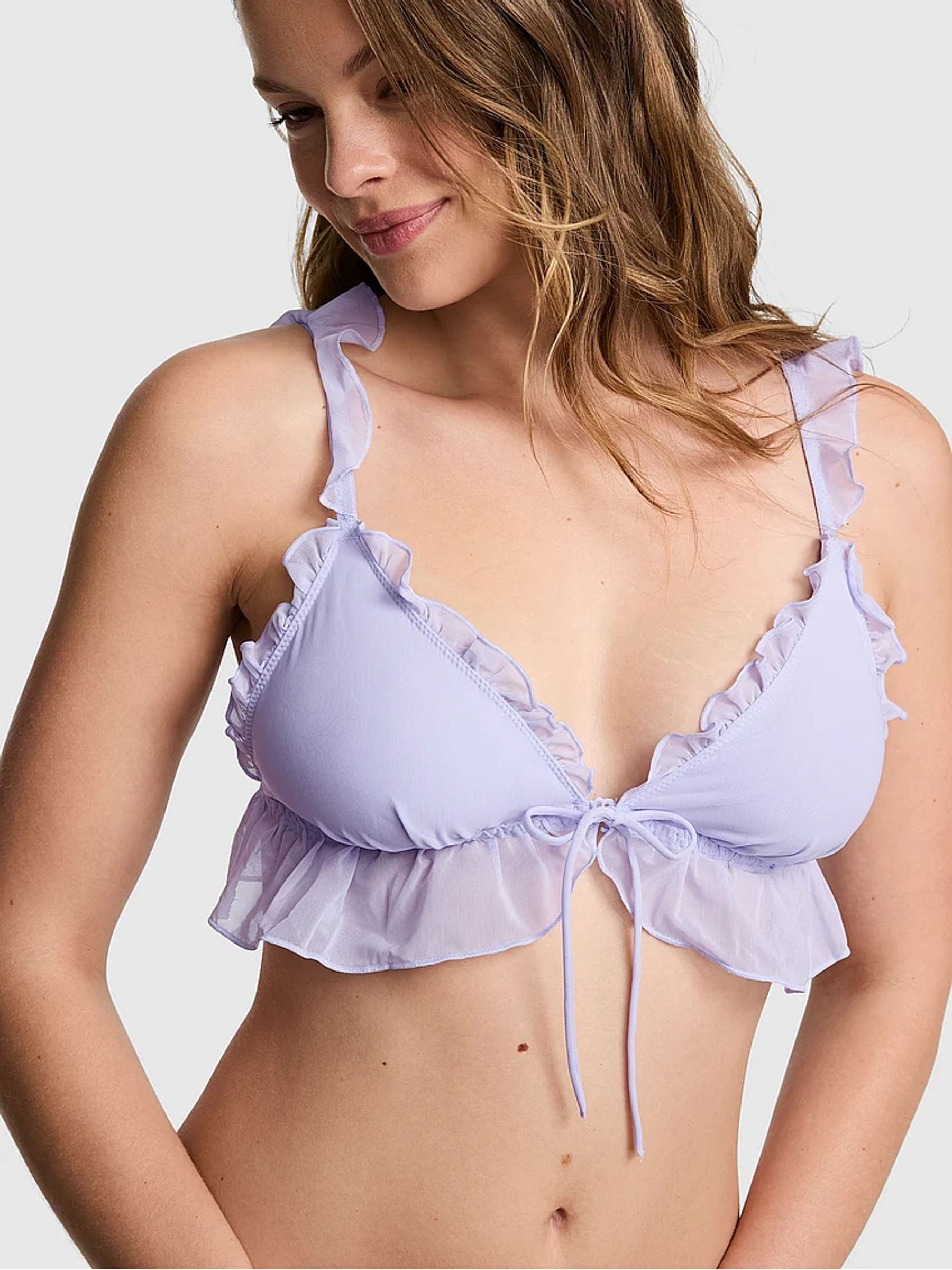 Victoria's Secret PINK Sweet Lavender Purple Triangle Mesh Bralette