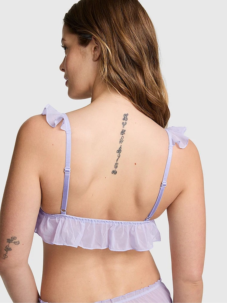 Victoria's Secret Pink Sweet Lavender Purple Triangle Mesh Bralette - Image 2 of 2