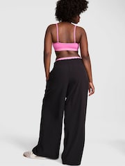 Victoria's Secret Pink Black Stretch Woven Wide Leg Trousers - Image 2 of 2