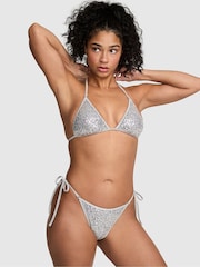 Victoria's Secret Pink Silver Triangle Sequin Bikini Top - Image 1 of 2