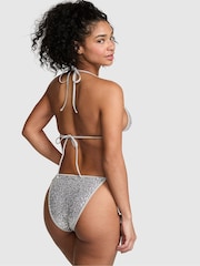 Victoria's Secret Pink Silver Triangle Sequin Bikini Top - Image 2 of 2