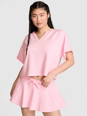 Victoria's Secret Pink Coconut Pink Terry Crew T-Shirt - Image 1 of 2