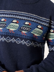 FatFace Puffin Crew Neck Knitted Jumper - Image 3 sur 7
