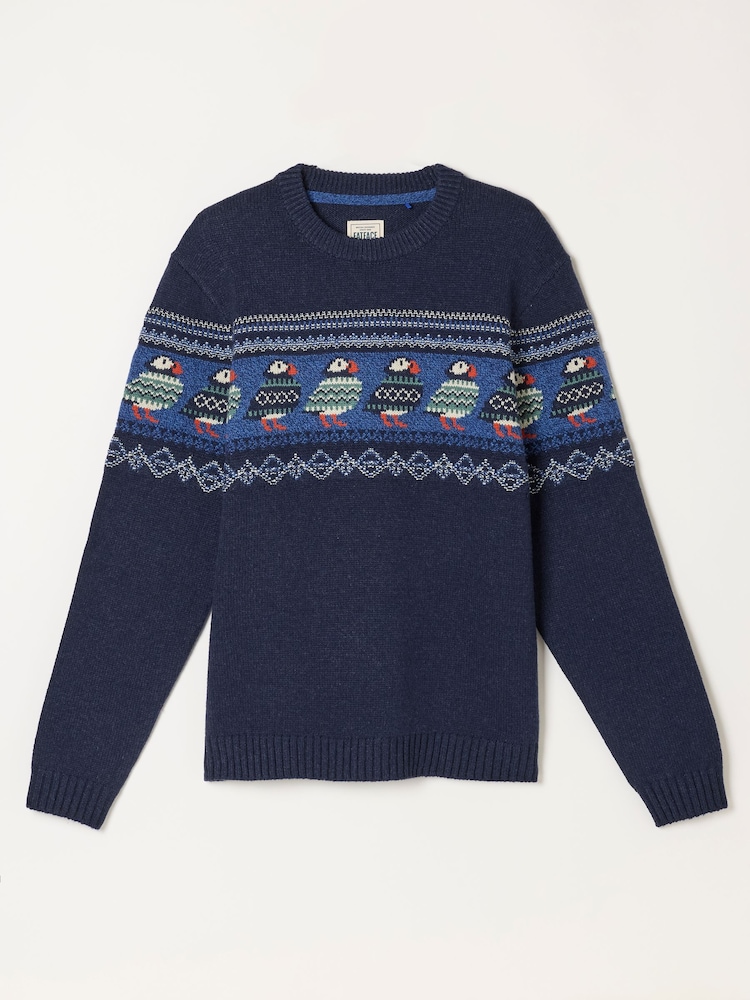 FatFace Puffin Crew Neck Knitted Jumper - Image 7 sur 7 FatFace Puffin Crew Neck Knitted Jumper - Image 7 sur 7