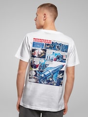 All + Every White Thunderbird  Distressed Comic Book Page Back Print T-Shirt - Image 1 of 3