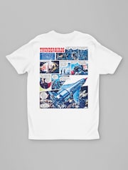 All + Every White Thunderbird  Distressed Comic Book Page Back Print T-Shirt - Image 3 of 3