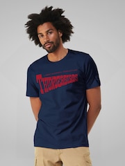 All + Every Blue Thunderbirds Classic Text Logo T-Shirt - Image 2 of 3