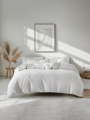 Lazy Linen White Relaxxx Mix Bed Set - Image 1 of 4