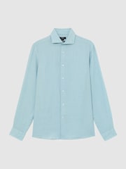 Reiss Ultra Marine Green Ruban Shirt - Image 1 of 5