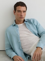 Reiss Ultra Marine Green Ruban Shirt - Image 2 of 5
