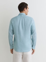 Reiss Ultra Marine Green Ruban Shirt - Image 4 of 5