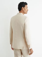 Reiss Stone Atlantic Classic-Fit Linen-Twill Single-Breasted Suit Blazer - Image 6 of 9