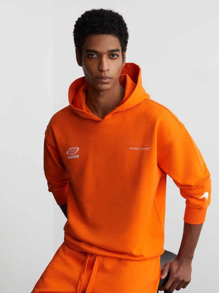 McLaren Racing Heavyweight Motif Hoodie Unisex-Fit - Imaginea 1 din 12