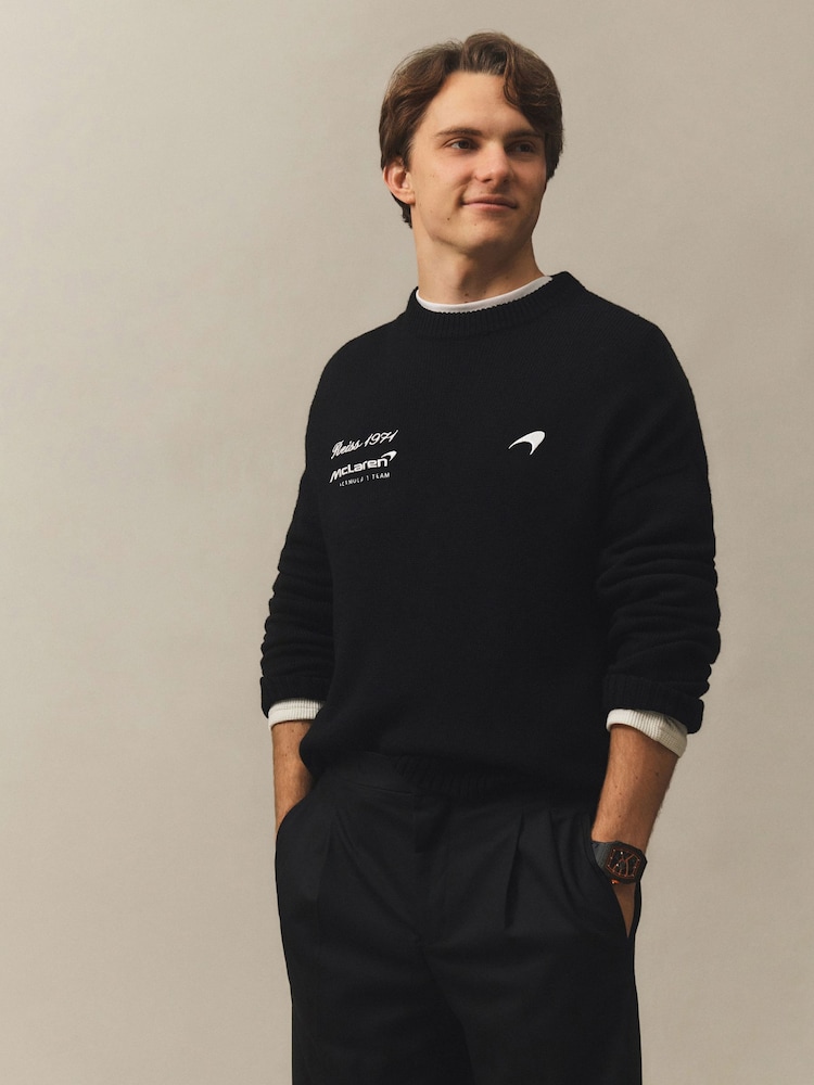 McLaren Racing Merino Motorsport Black Jumper - 1 paveikslėlis iš 6