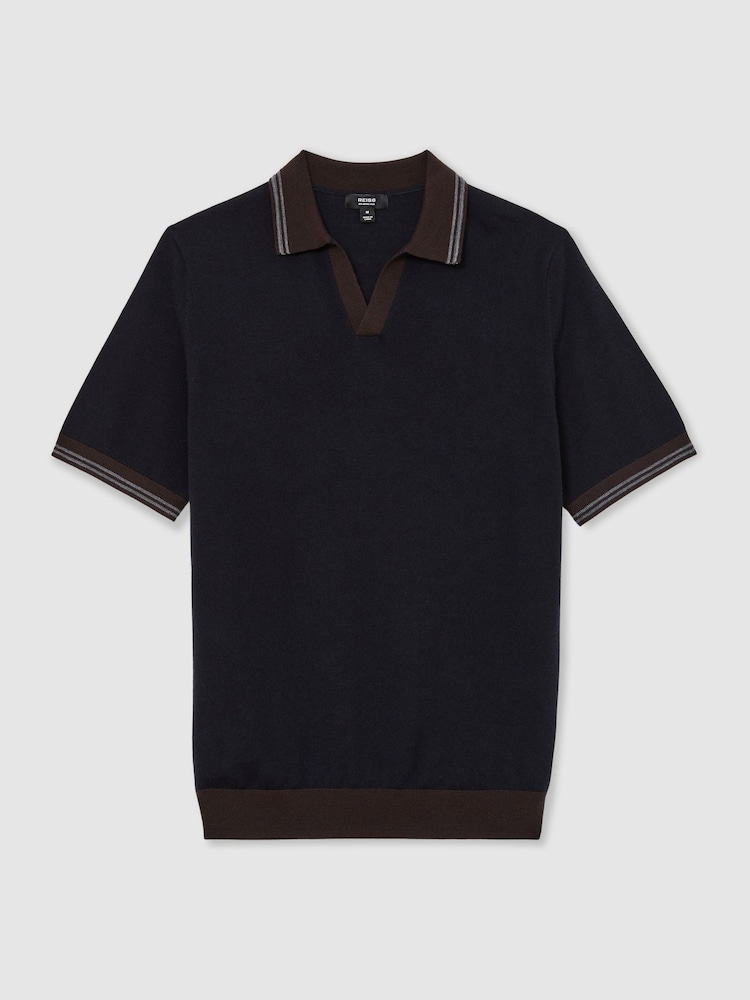 Reiss Navy Redmire Polo Shirt - Image 2 of 6