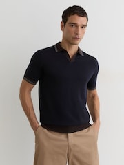 Reiss Navy Redmire Polo Shirt - Image 4 of 6