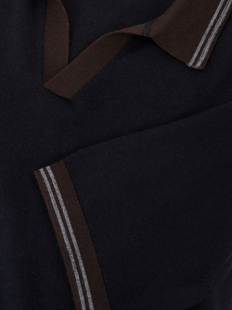Reiss Navy Redmire Polo Shirt - Image 6 of 6