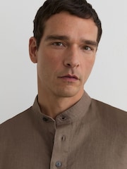 Reiss Soft Brown Trident Shirt - Image 3 of 6