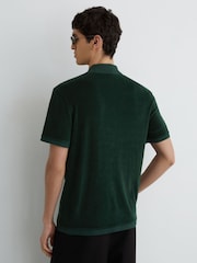 Reiss Forest Green Eden Towelling Short-Sleeve Shirt - Image 5 of 6