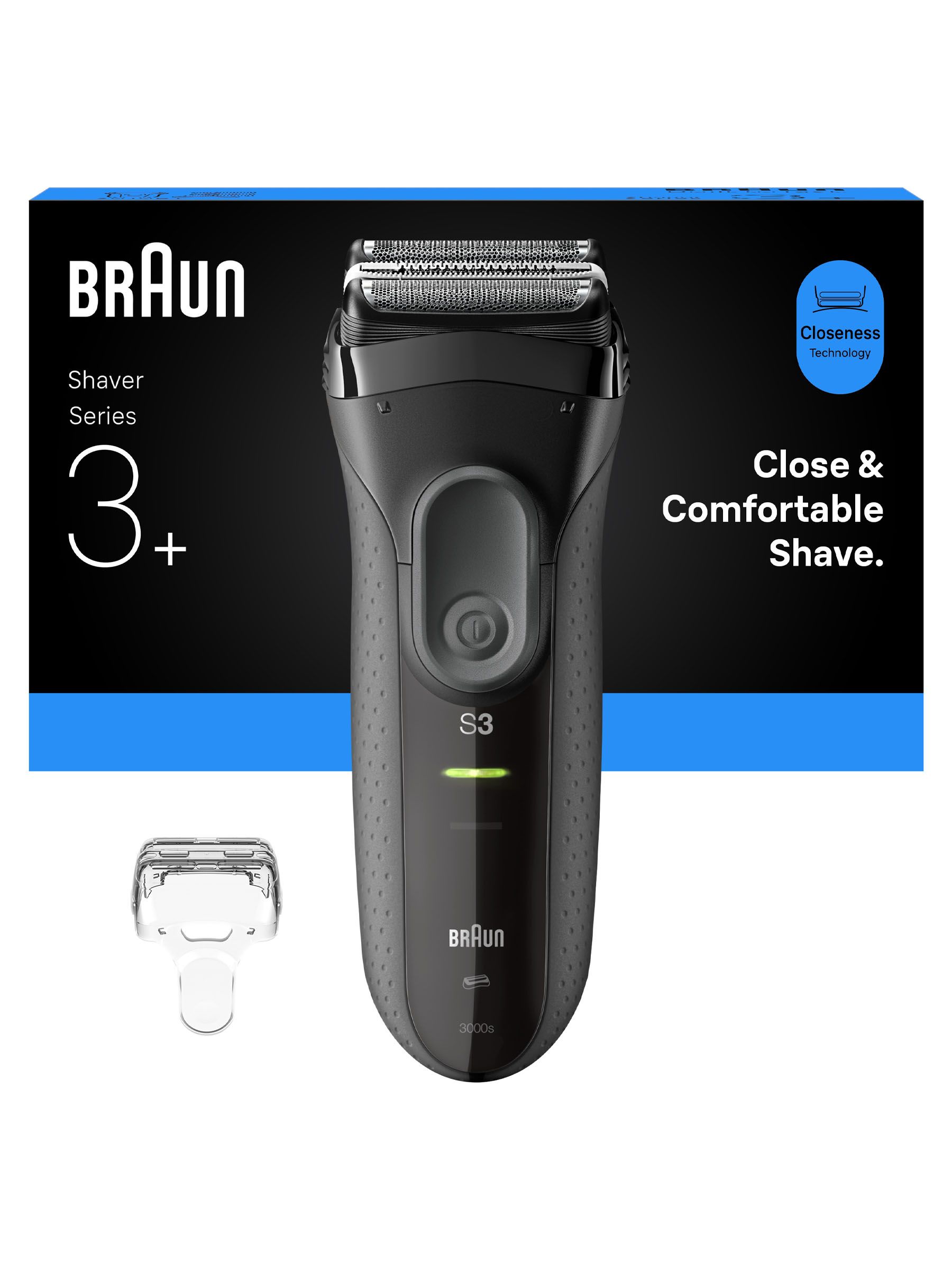 Braun Series 3 Plus 3000S Grey Men Electric Shaver - Foil Shaver - Built-in Battery - Image 9