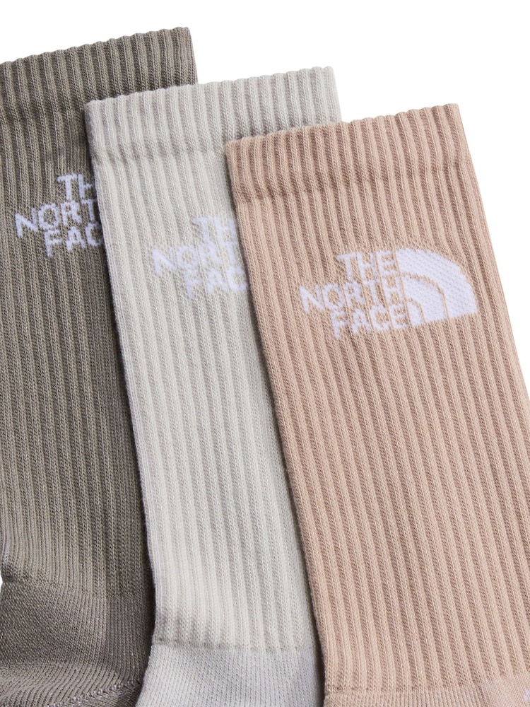 Gris - Pack de 3 pares de calcetines deportivos acolchados multicolores de The North Face - Imagen 2 de 2