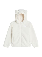 לבן - The North Face פליז עם קפוצ'ון ורוכסן לכל האורך לילדים, דגם Campshire - תמונה 4 מתוך 5