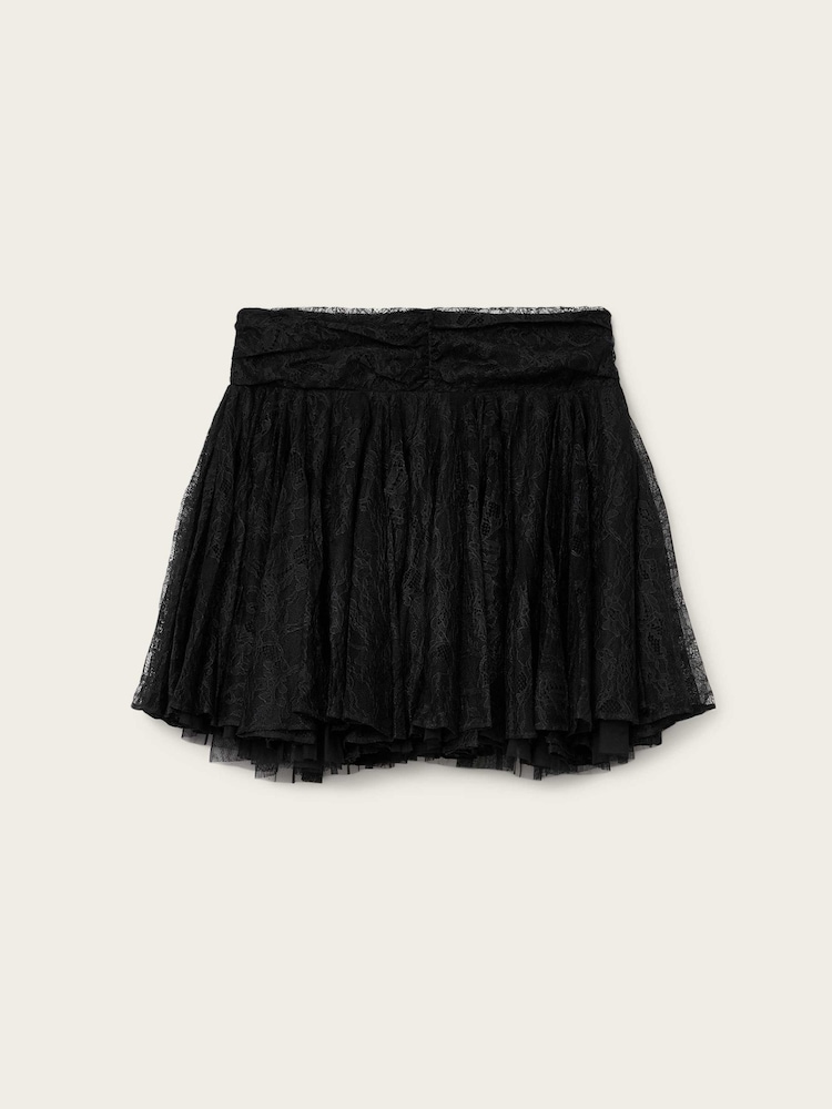 AllSaints Black Athena Lace Skirt - Image 8 of 8