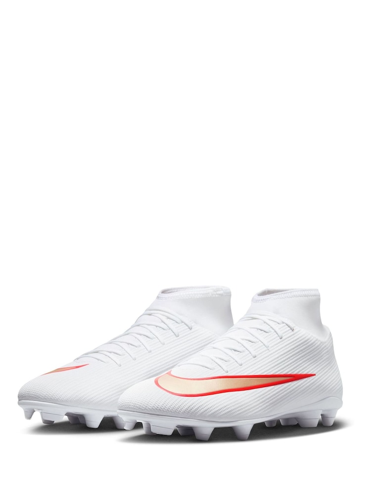 Nike White Mercurial Superfly 11 Club Multi Ground High Football Boots - Image 2 of 9