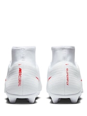 Nike White Mercurial Superfly 11 Club Multi Ground High Football Boots - Image 5 of 9