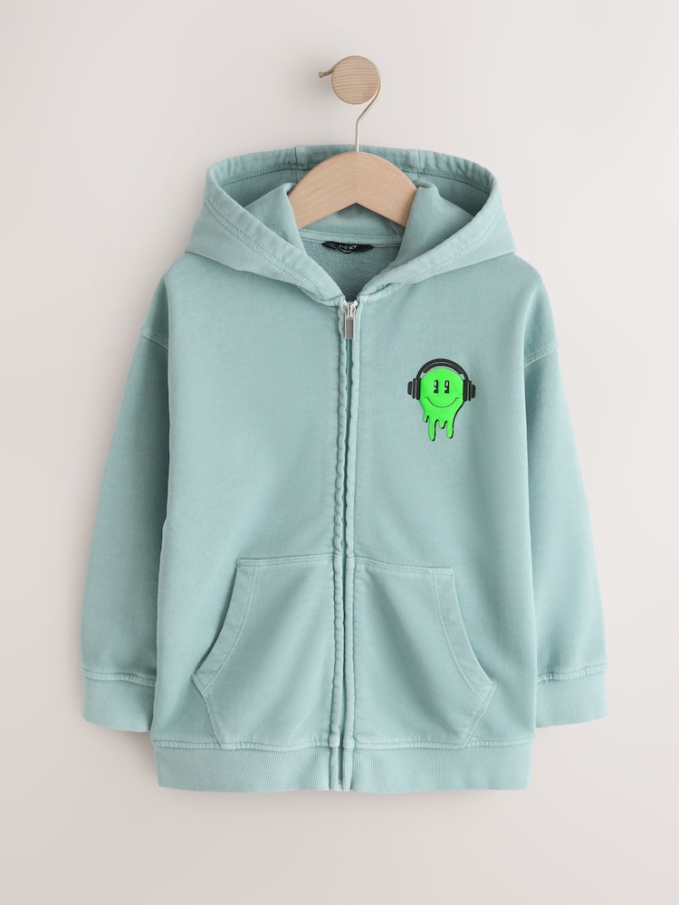 أزرق Smiley - هودي مطبوع بسحاب كامل (3-16سنة) - صورة 1 من 4 أزرق Smiley - هودي مطبوع بسحاب كامل (3-16سنة) - صورة 1 من 4