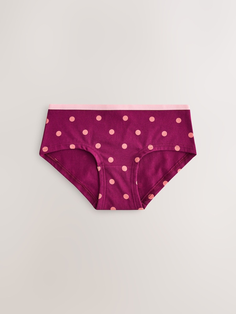 Purple Dot Hipster Briefs 5 Pack (2-16yrs) - Image 2 of 9
