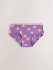 Purple Dot Hipster Briefs 5 Pack (2-16yrs) - Image 5 of 9