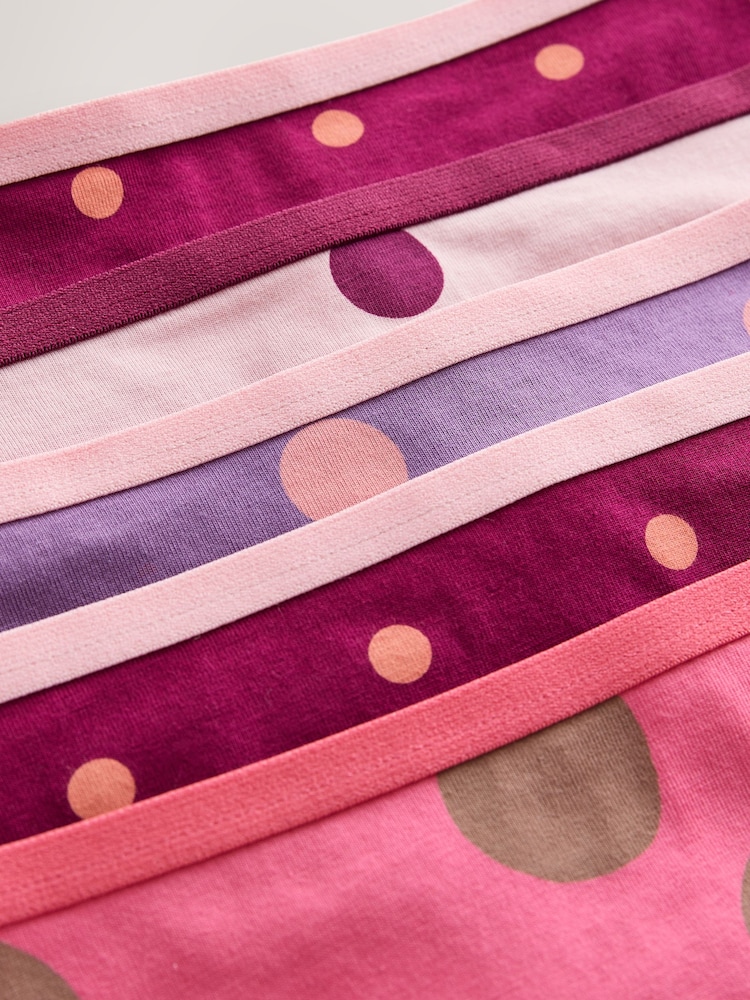 Purple Dot Hipster Briefs 5 Pack (2-16yrs) - Image 9 of 9