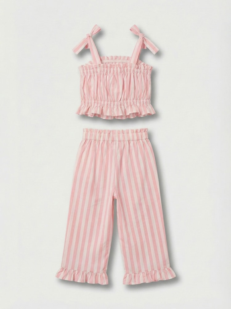 Angel & Rocket Polly Candy Stripe Frill Top & Jogger Set - 圖片 2,共 2 Angel & Rocket Polly Candy Stripe Frill Top & Jogger Set - 圖片 2,共 2