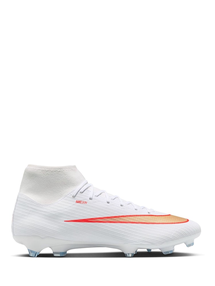 Nike White Mercurial Superfly 11 Academy Multi-Ground High-Top Football Boots - Image 1 of 8 Nike White Mercurial Superfly 11 Academy Multi-Ground High-Top Football Boots - Image 1 of 8