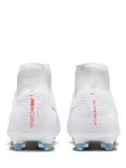 Nike White Mercurial Superfly 11 Academy Multi-Ground High-Top Football Boots - Image 2 of 8