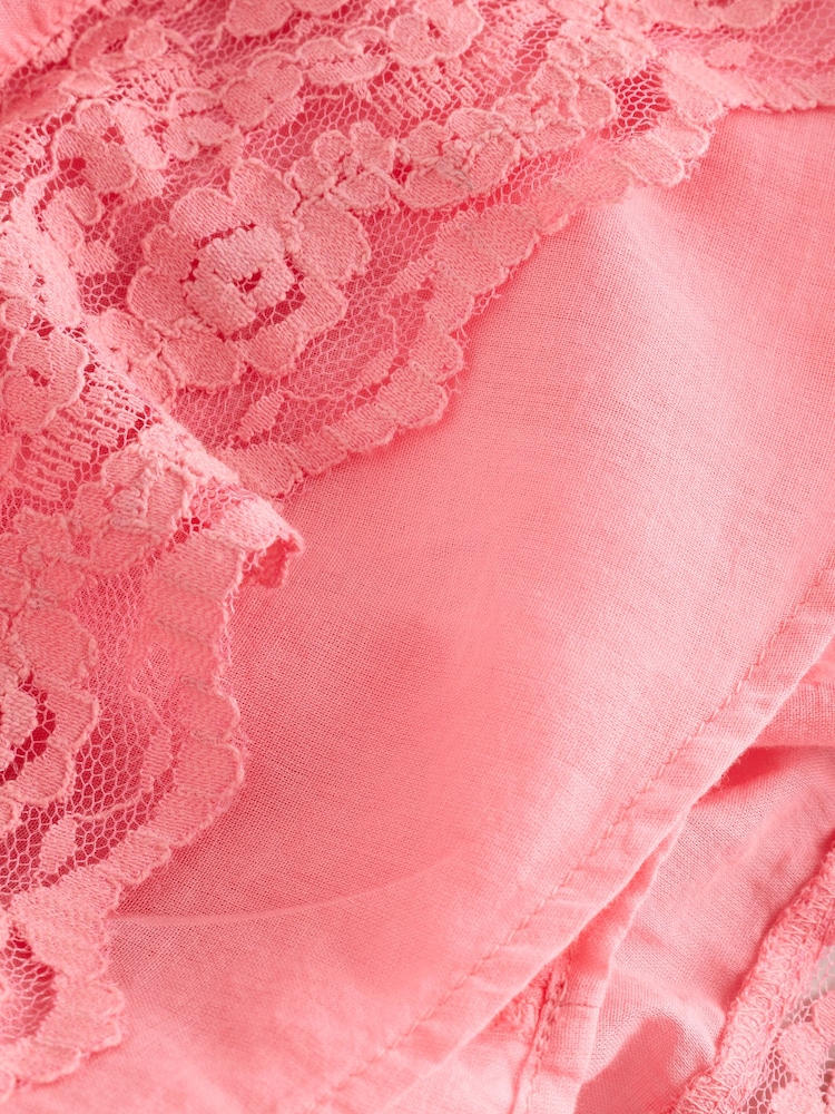 Pink Lace Trim Cami Top - Image 7 of 7 Pink Lace Trim Cami Top - Image 7 of 7