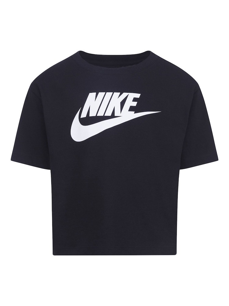Nike Black Kids Boxy T-Shirt - Image 1 of 3 Nike Black Kids Boxy T-Shirt - Image 1 of 3