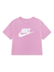 Nike Pink Kids Boxy T-Shirt - Image 1 of 3